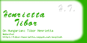 henrietta tibor business card